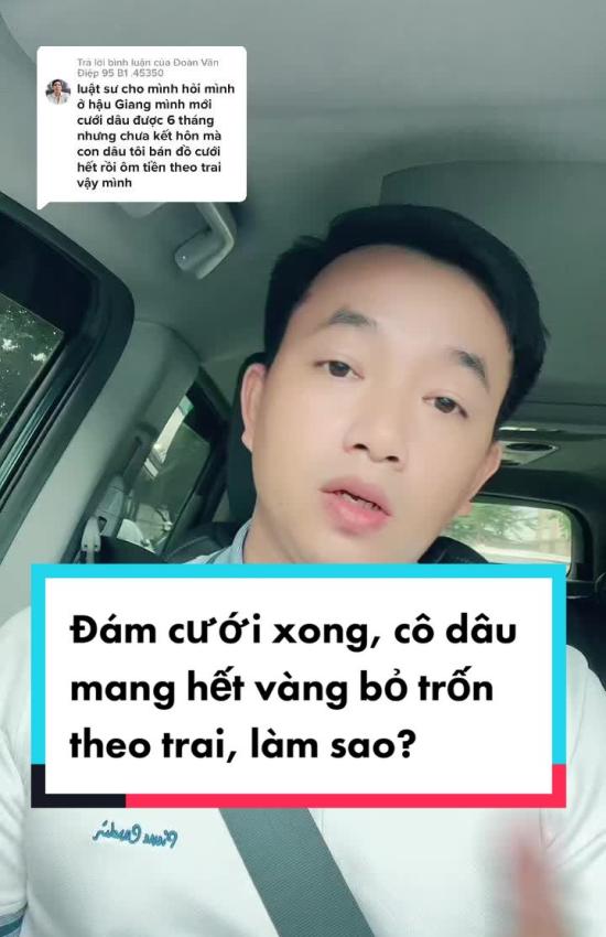 Đám cưới xong con dâu mang hết vàng theo trai, làm sao?